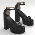 Modern High Heels Platform High Heels 3d model