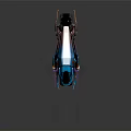 Futuristic Motorcycle Design With Geometric Shapes Sleek Blue Black Accents And Large Wheels