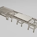 Industrial Roller Conveyor Equipment With Metal Frame And Material Handling Platform