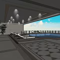 Elegant Hotel Public Lounge Area With Comfortable Sofa And Modern Lighting