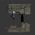 Sturdy Industrial Workbench With Adjustable Lamp And Metal Structure Design