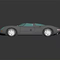 Sleek Modern Silver Sports Car With Blue Headlights And Transparent Roof