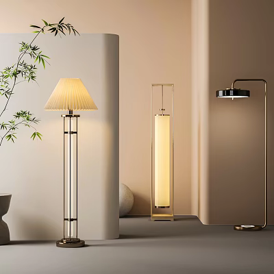 Modern Stylish Floor Lamps With Different Designs For Indoor Interior Decor 3d model