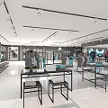 Modern Retail Store Interior With Display Racks Product Shelves And Lighting