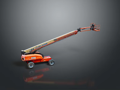 Orange JLG Telescopic Boom Aerial Work Lift Truck With Extendable Arm 3d model
