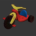 Kids Colorful Plastic Toy Tricycle With Yellow Red And Blue Design For Riding