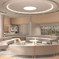 Stylish Irregular Shaped Sofa Set For Warm Modern Office Lounge Reception Room Interior Design