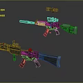 Modern Tactical Rifles with Scopes and Detailed Military Design on Dark Background