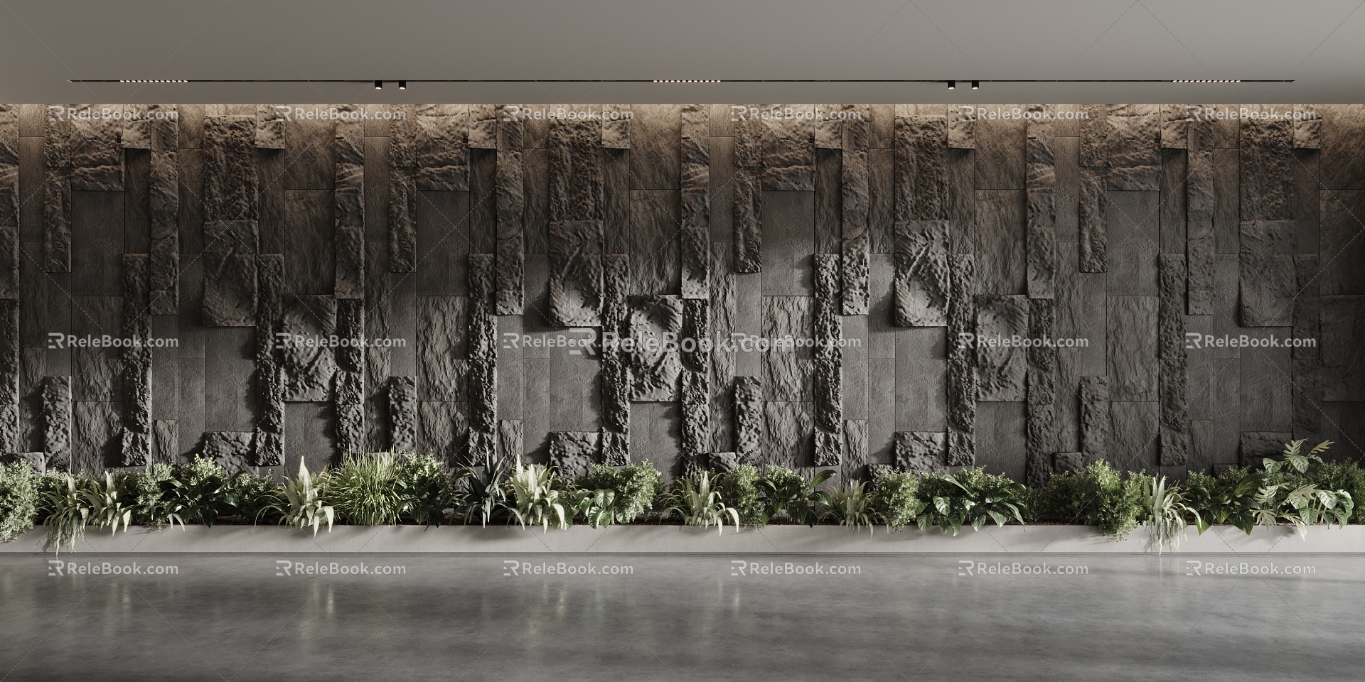 Modern background wall 3d model