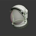 White Astronaut Helmet With Transparent Visor Detailed Structure And Reflective Surface 3d model