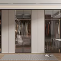 Modern Wardrobe Interior Design With Glass Doors Metal Frame And Storage Shelves