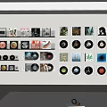 Vinyl Records And Album Covers Wall Display In Modern Interior Decor