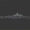 Detailed Modern Aircraft Carrier 3D Model With Expansive Deck And Naval Structure