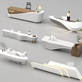 Modern Reception Desks In Various Styles With Curved Shapes White Brown And Plants