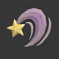Unique Furniture Accent With Yellow Star And Purple Wavy Design Details