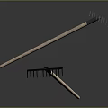 Modern rake refers to rake farming tools 3d model
