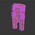 Rustic Rock Construction Element With Metal Frames And Wire Mesh