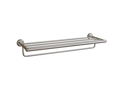 Stainless Steel Bathroom Towel Rack Wall Mounted With Multi Tiered Design 3d model