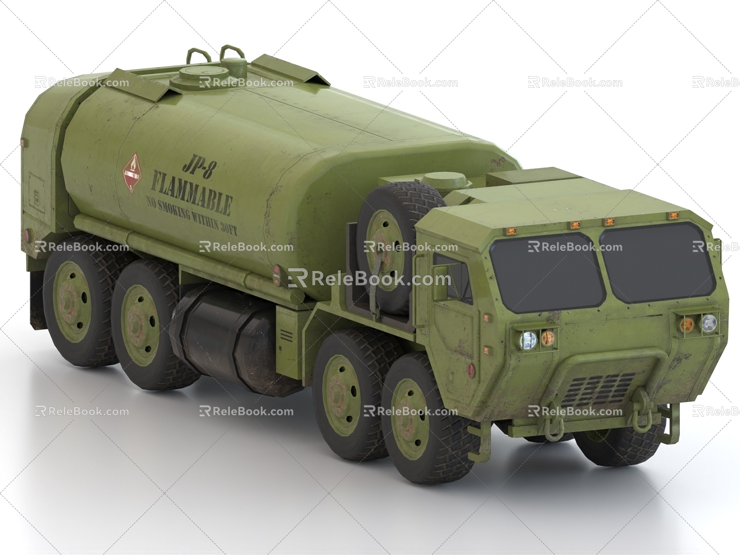 Military Fuel Transporter Military Truck Car 3d model