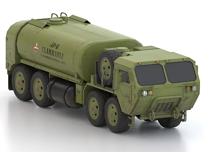 Green Military Style Tanker Truck With Multiple Wheels And ZAMMLER Logo 3d model