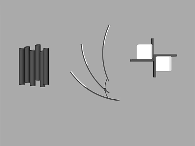 Modern Wall Lamp Designs With Sleek Curved Lines And Geometric Structures 3d model