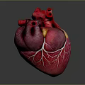 Realistic Anatomical 3D Model Of Human Heart With Detailed Vascular Structure