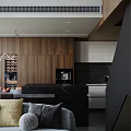 Modern Living Dining Room Interior Design With Large Windows Grey Sofa And Decorative Pillows