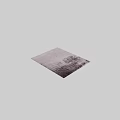 Soft Light Purple Square Rug With Dark Gray Distressed Pattern For Home Decor