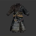 Intricate Robe Style Battle Armor With Complex Patterns Decorative Waist Belt And Pendants