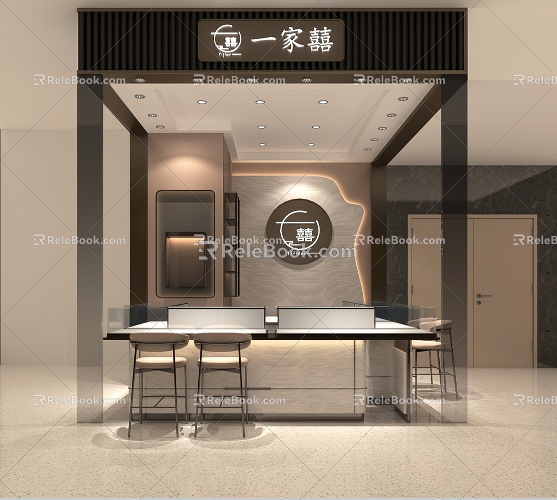 Gold Shop Gold Jewelry Jewelry Shop Jewelry Counter 3d model