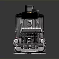 Vintage Silver and Red Steam Train Model with Metallic Finish and Red Wheels