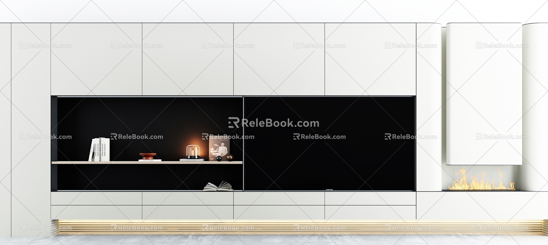 TV background wall model