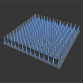 Square Shaped Grid Structure With Regular Protrusions And Smooth Base Design