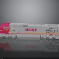 BNSF Train Model With Pink And White Exterior Solar Panels And Number 4718