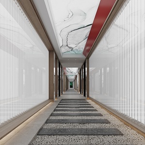 Modern aisle corridor aisle 3d model