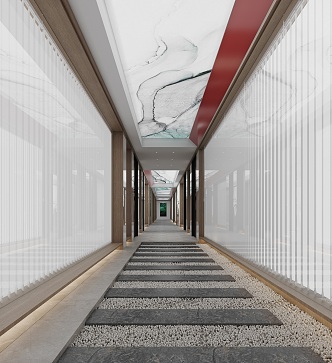 Modern aisle corridor aisle 3d model