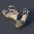 Women's Comfortable Wedge Sandals With Ankle Strap And Woven Texture Design