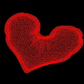 Cream Colored Heart Shaped Pillow With Shiny Surface And Stitched Edges