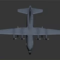 Aerospace Transport Aircraft With Four Propellers And Large Wings For Space Missions