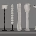Sleek Modern Floor Lamps With Various Unique Designs And Illuminated Features 3d model