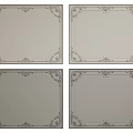 Decorative Lines Frame Design With Ornate Patterns For Square Decorative Panels 3d model