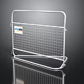 Temporary Metal Safety Fence With Grid Mesh Design And SafeSite Branding