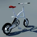 Modern White Bicycle With Red Seat Black Tires And Sleek Design