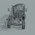 Military Style Utility Vehicle With Long Cargo Body Multi wheel Design And Storage Compartment