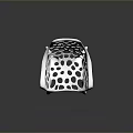 Modern White Minimalist Single Chair With Stylish Perforated Hollow Hole Design