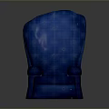 Blue Tufted Armchair Upholstered In Fabric With Comfortable Classic Design