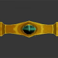 Green Blade Sword With Golden Hilt Brown Handle And Decorative Gemstone Design For Fantasy Weapon