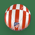 Nike Atletico Football With Red White Striped Design And Team Logo