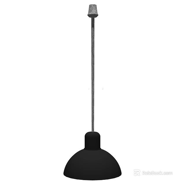 Sleek Black Modern Pendant Light With Minimalist Design For Home Decor 3d model 