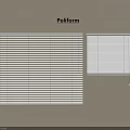 Poliform White Venetian Blinds In Large And Small Sizes On Beige Wall 3d model
